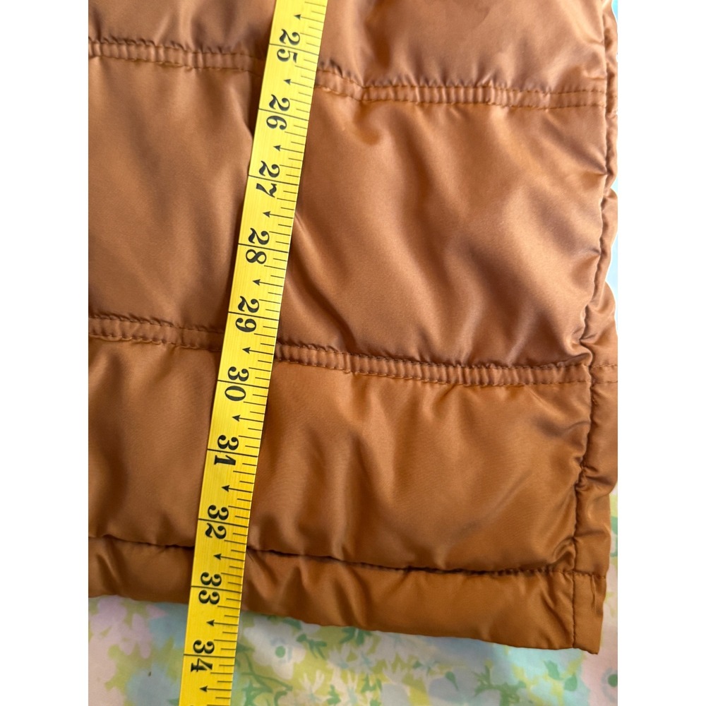 Carly Jean | Shay Puffer Jacket Small Tobacco Brown Quilted Mid-Length Coat - Picture 8 of 8